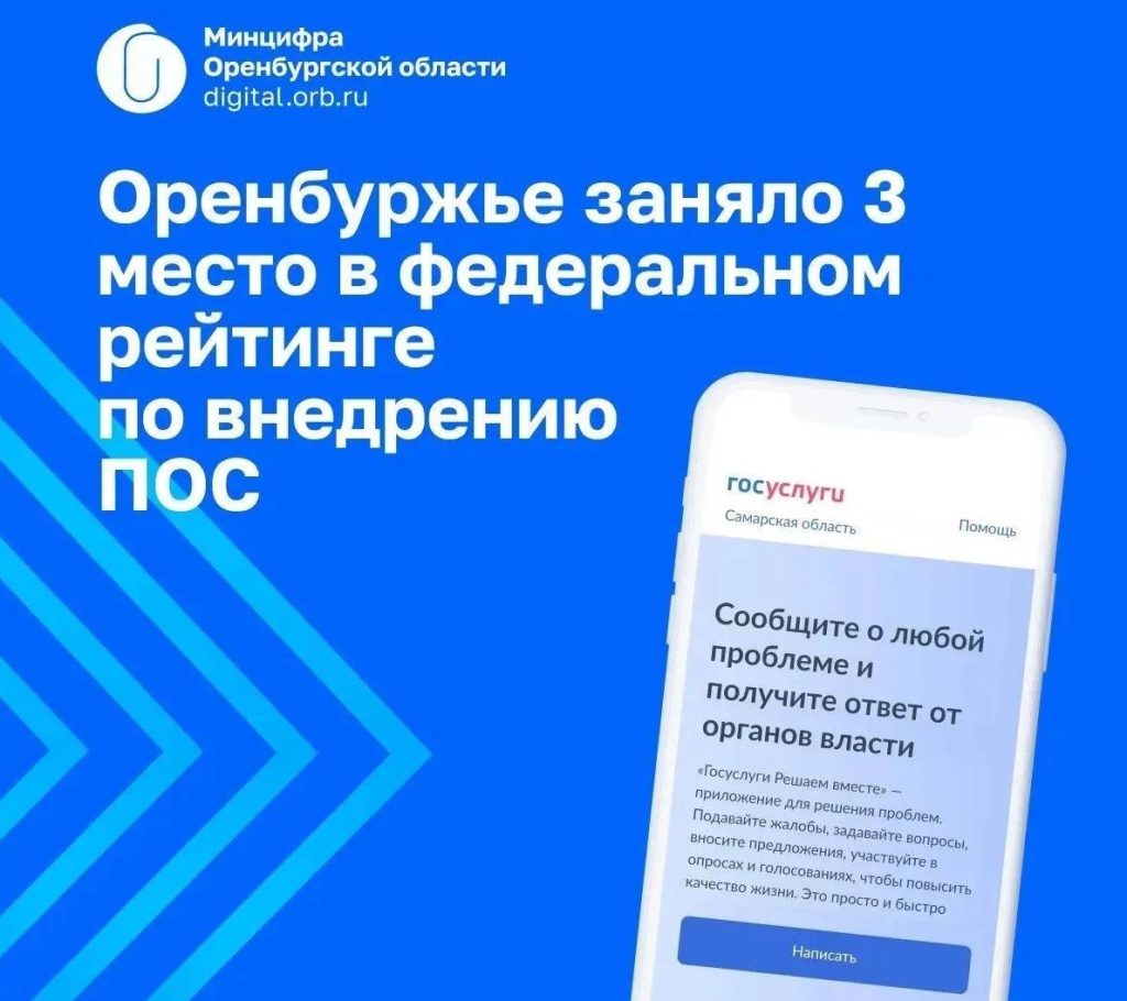 Оренбуржье вошло в топ-3 регионов по работе с Платформой обратной связи