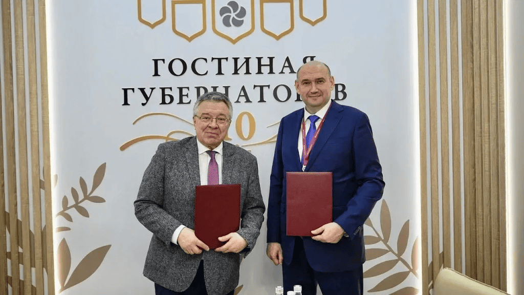 Солнцев подписал соглашение с председателем Санкт-Петербургского отделения РАН