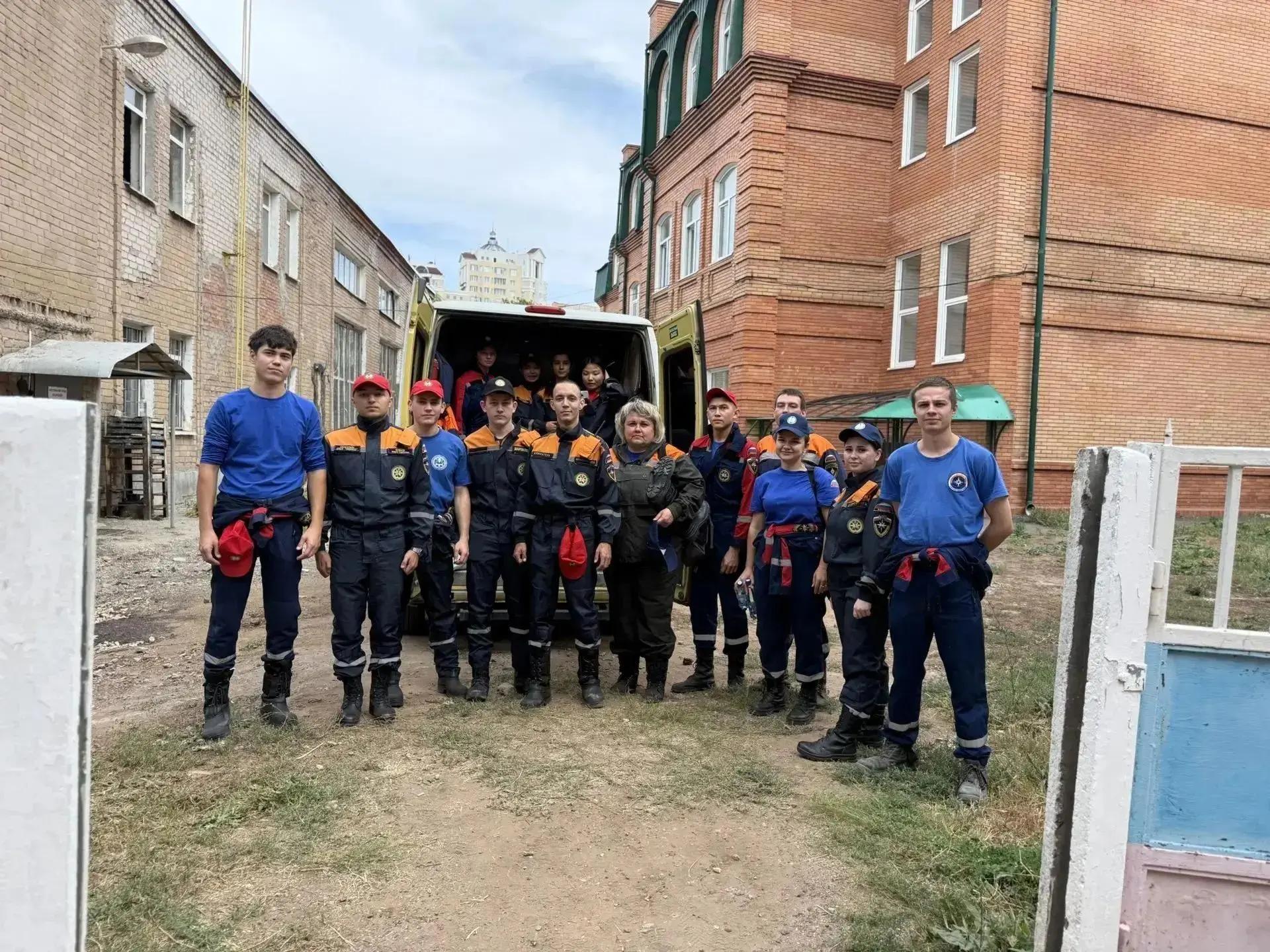 В Оренбуржье студенты помогают тушить ландшафтные пожары