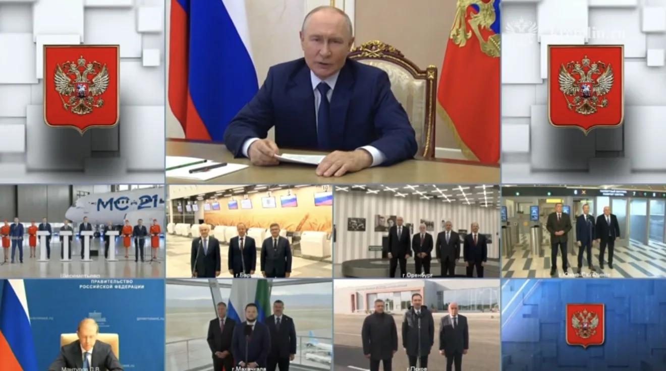 Владимиру Путину презентовали новый терминал международного аэропорта Оренбург